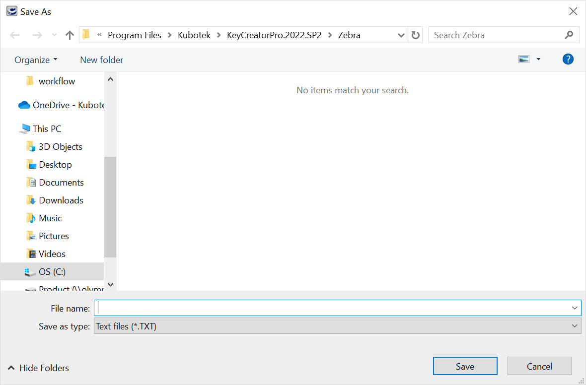 KeyCreator Drafting Assembly Export Hierarchy Dialog