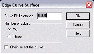 KeyCreator Surface Edge Curves options