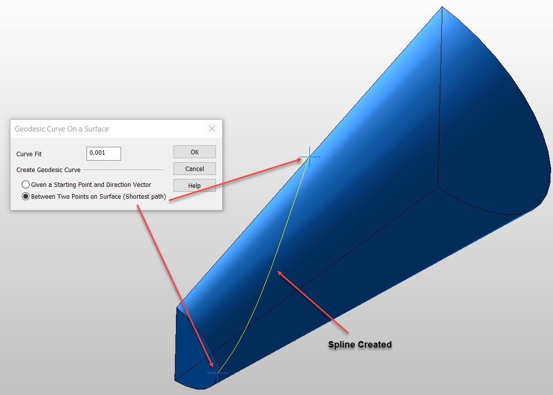 KeyCreator Pro Create Advanced Spline Geodesic example
