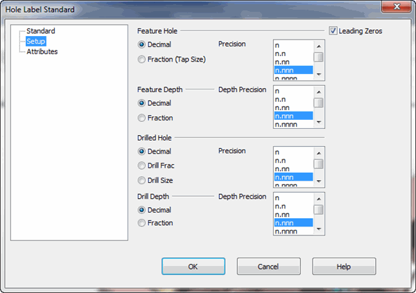 KeyCreator Prime Detail Hole Label Options