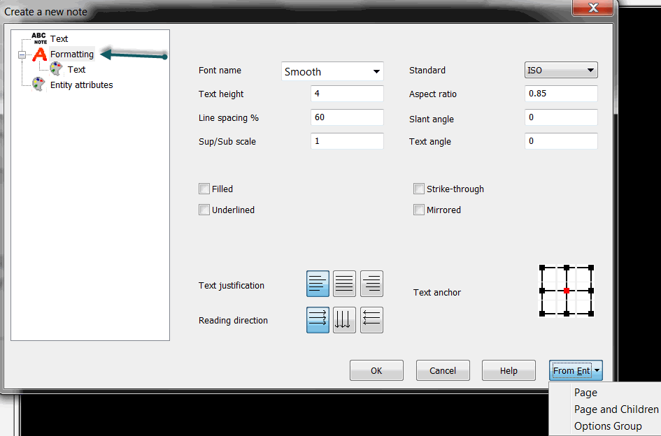 KeyCreator Prime Detail Note Format options
