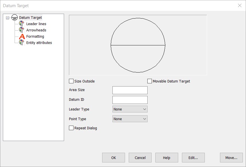 KeyCreator Prime Detail Datum Target Options