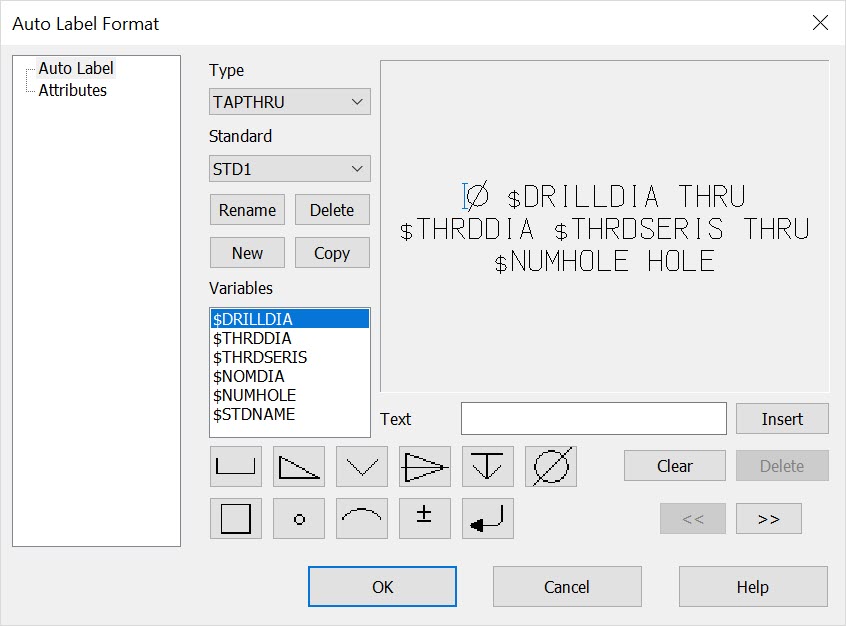 KeyCreator Detail Note Auto Label Format Dialog