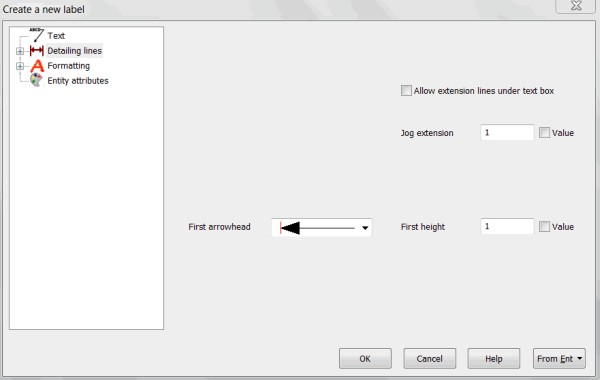 KeyCreator Drafting Detail Note Label Detail Lines