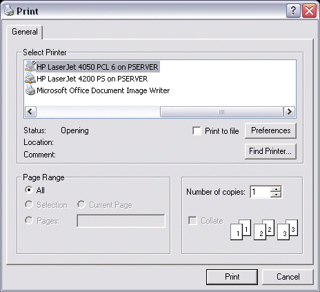KeyCreator Drafting File Print dialog