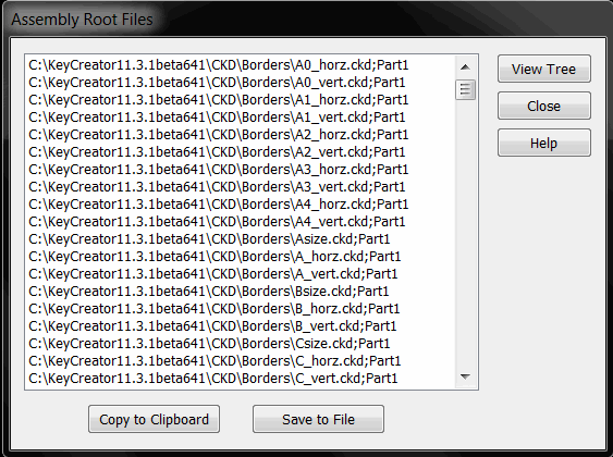 KeyCreator Prime File Root File Options