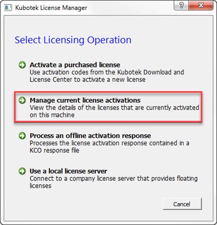 KCompare Revision Setup License Return Standalone