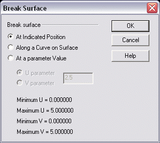 KeyCreator Modify Surface Break options