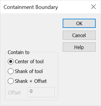 KeyCreator Tools Machinist Path Containment Boundary Options