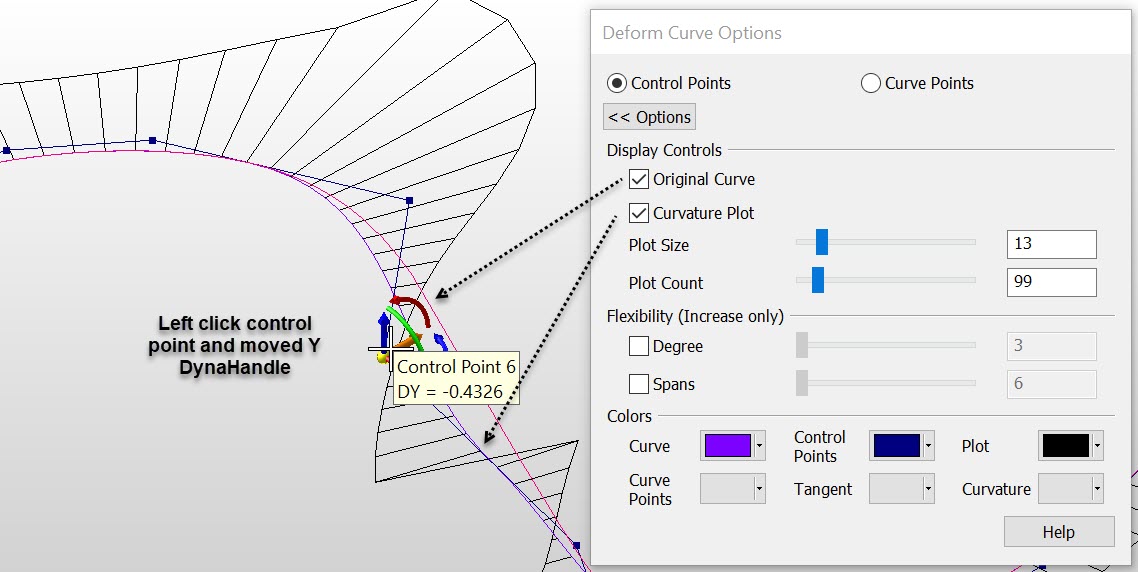 KeyCreator Pro Modify Curve Deform example
