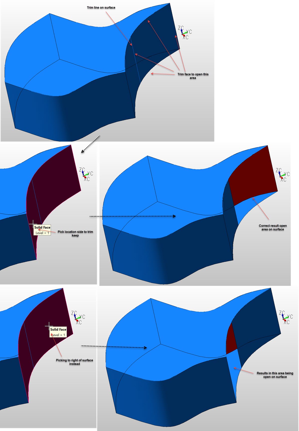 Modify Surface Trim Surface Boundary example