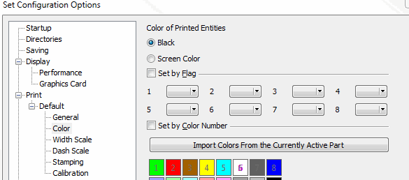 KeyCreator Tools Options Print Plot Color options