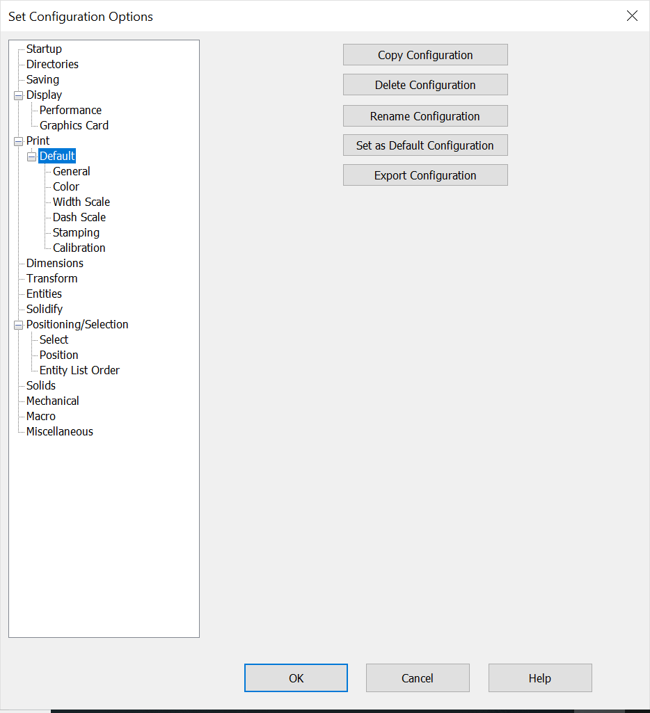 KeyCreator Prime Tools Application Options Print Default Options