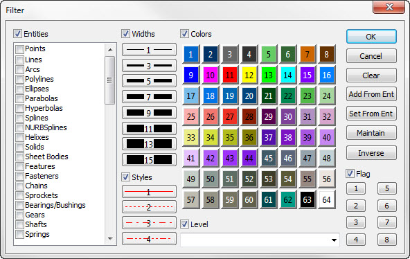 KeyCreator Prime Filter Set options