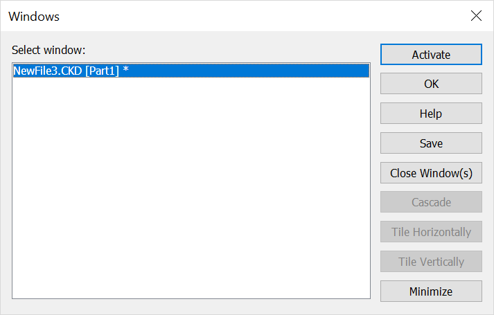KeyCreator Drafting View Windows Dialog Options