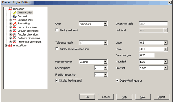 KeyCreator Drafting Style Editor example