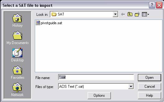 KeyCreator Prime File Import SAT dialog