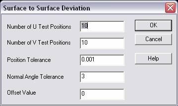 KeyCreator Verify Deviation Surface to Surface dialog