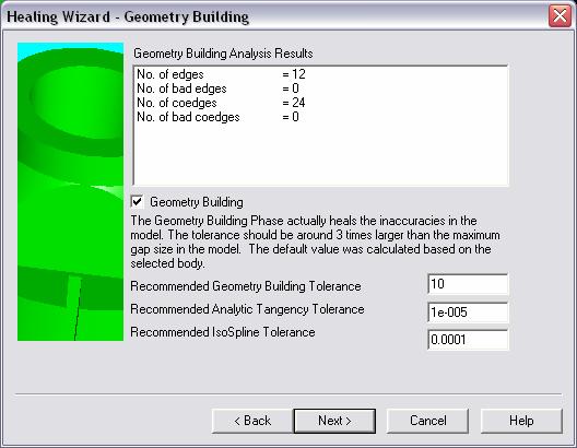 KeyCreator Tools Maintenance Geometry Building
