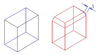 KeyCreator Solid Chamfer Edge example